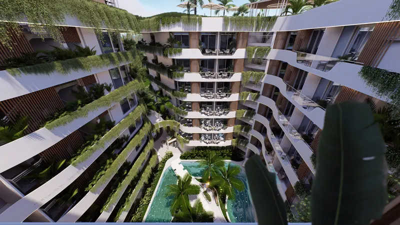 Millennium from above: rooftop pools above the tropical forest